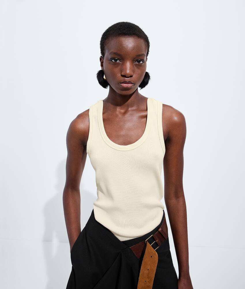 BOTTEGA VENETA 紧致棉质罗纹针织背心