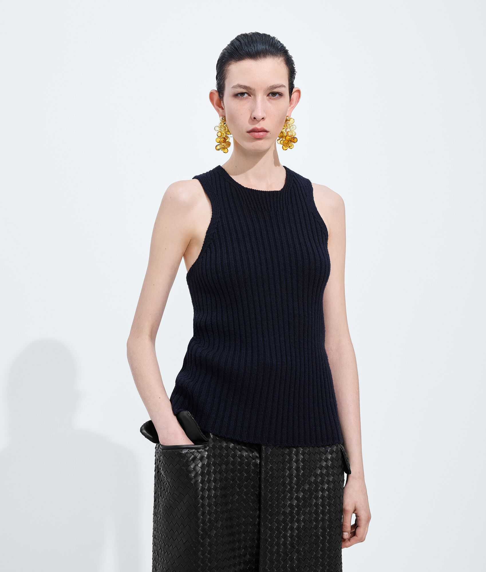 BOTTEGA VENETA 美利奴羊毛罗纹背心
