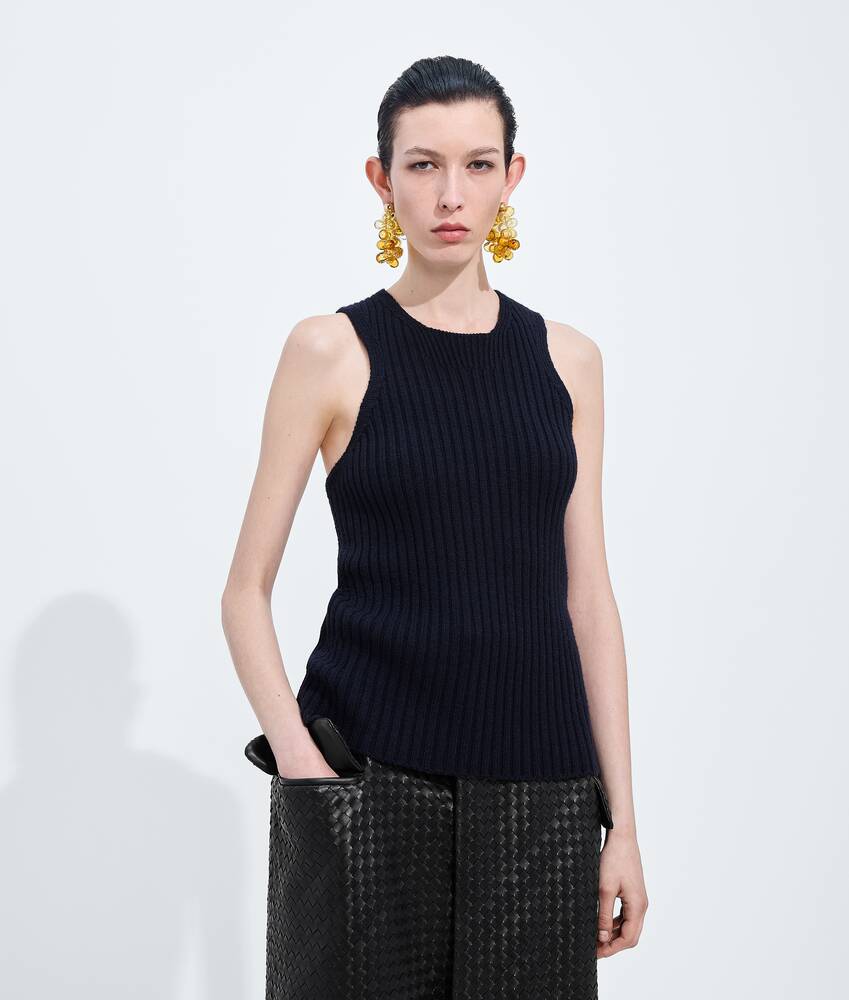 BOTTEGA VENETA 美利奴羊毛罗纹背心