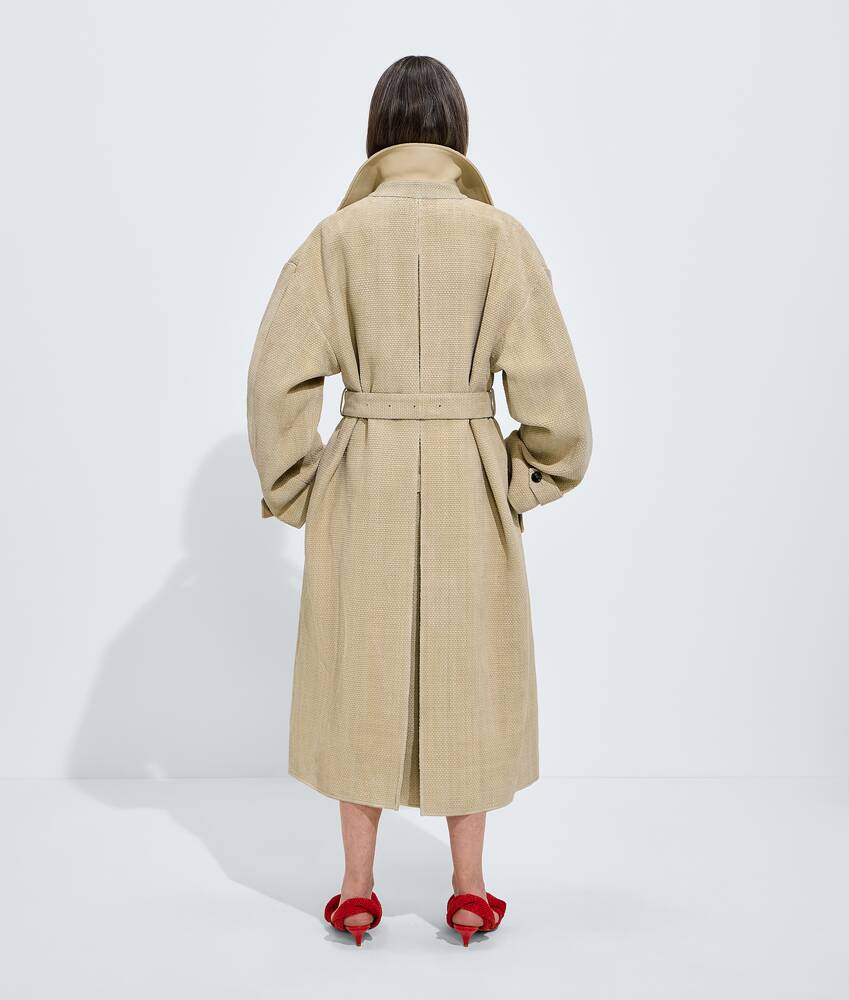 BOTTEGA VENETA 迷你Intreccio编织绒面革风衣