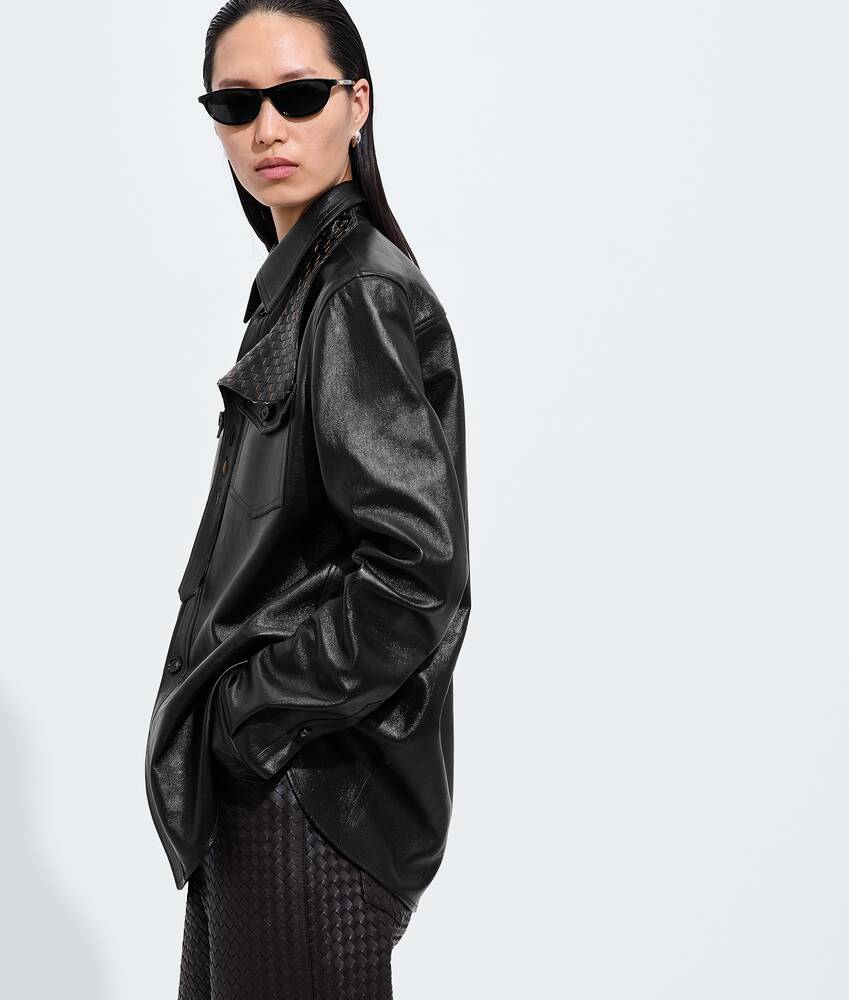 BOTTEGA VENETA 做旧皮革衬衫