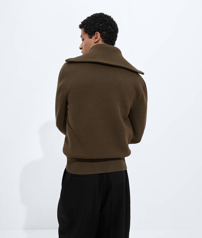 BOTTEGA VENETA 羊毛配棉质拉链开衫
