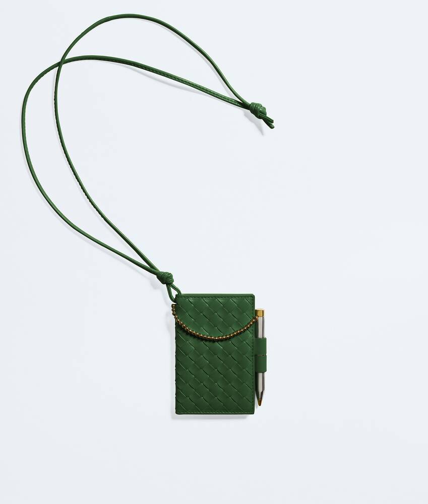 BOTTEGA VENETA Intrecciato Piccolo编织铅笔造型开合证件卡包