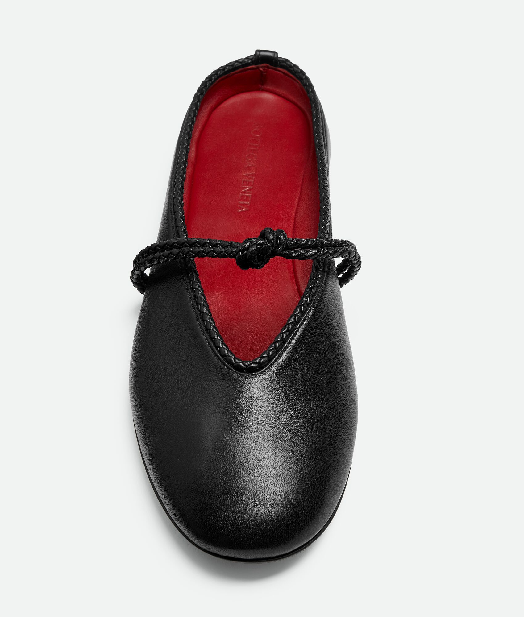 BOTTEGA VENETA 女士Rosa玛丽珍平底芭蕾舞鞋