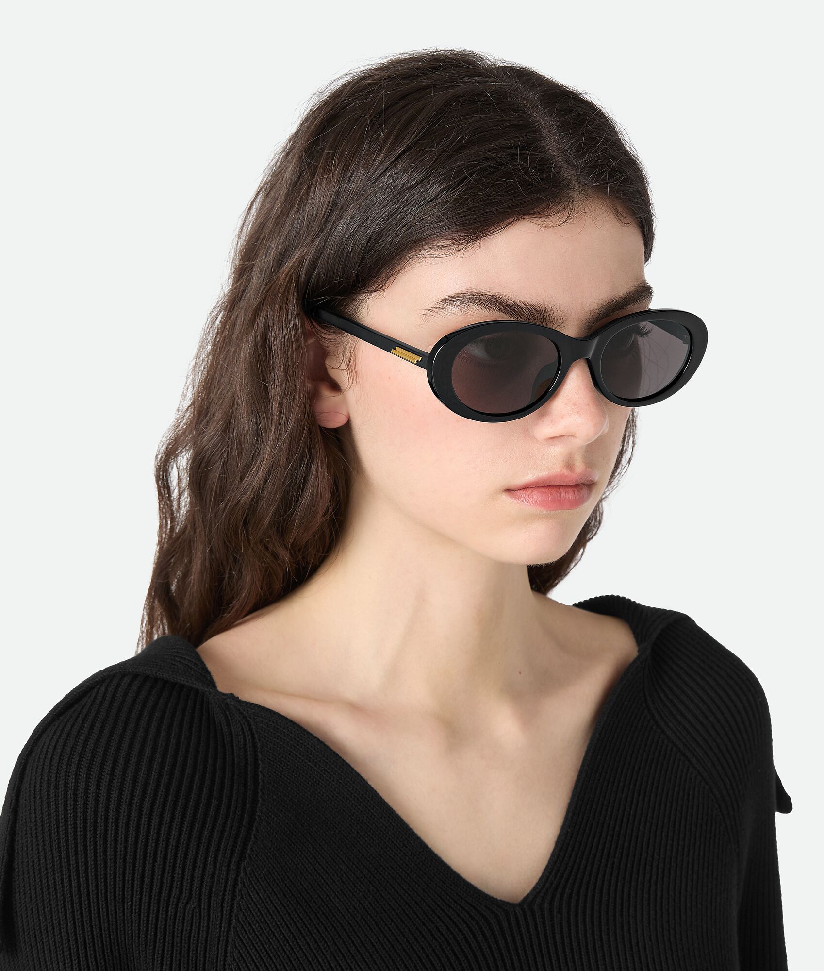 BOTTEGA VENETA Classic椭圆形太阳眼镜