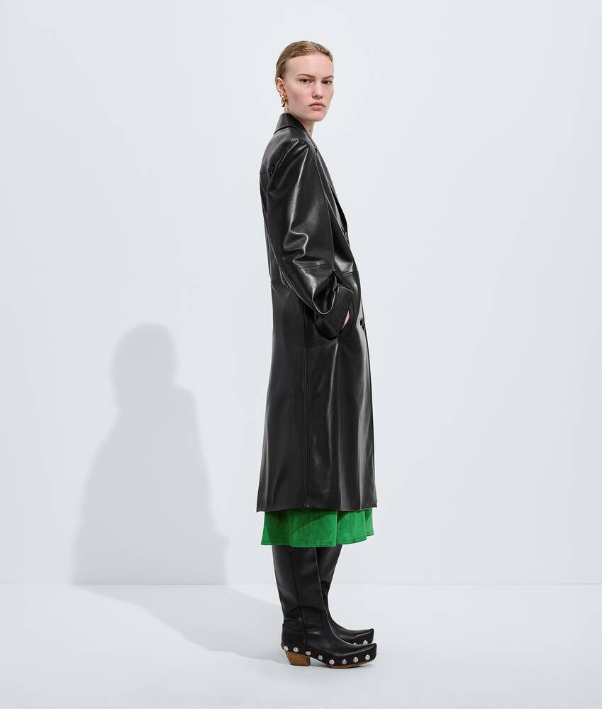 BOTTEGA VENETA 亮面皮革大衣
