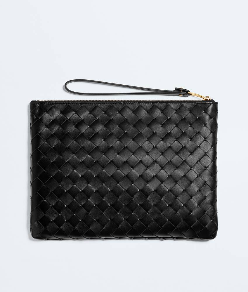 BOTTEGA VENETA 中号Intrecciato编织扁平手拿包