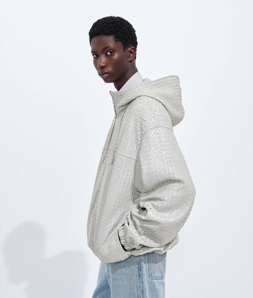 BOTTEGA VENETA 小号Intrecciato编织皮革束腰夹克