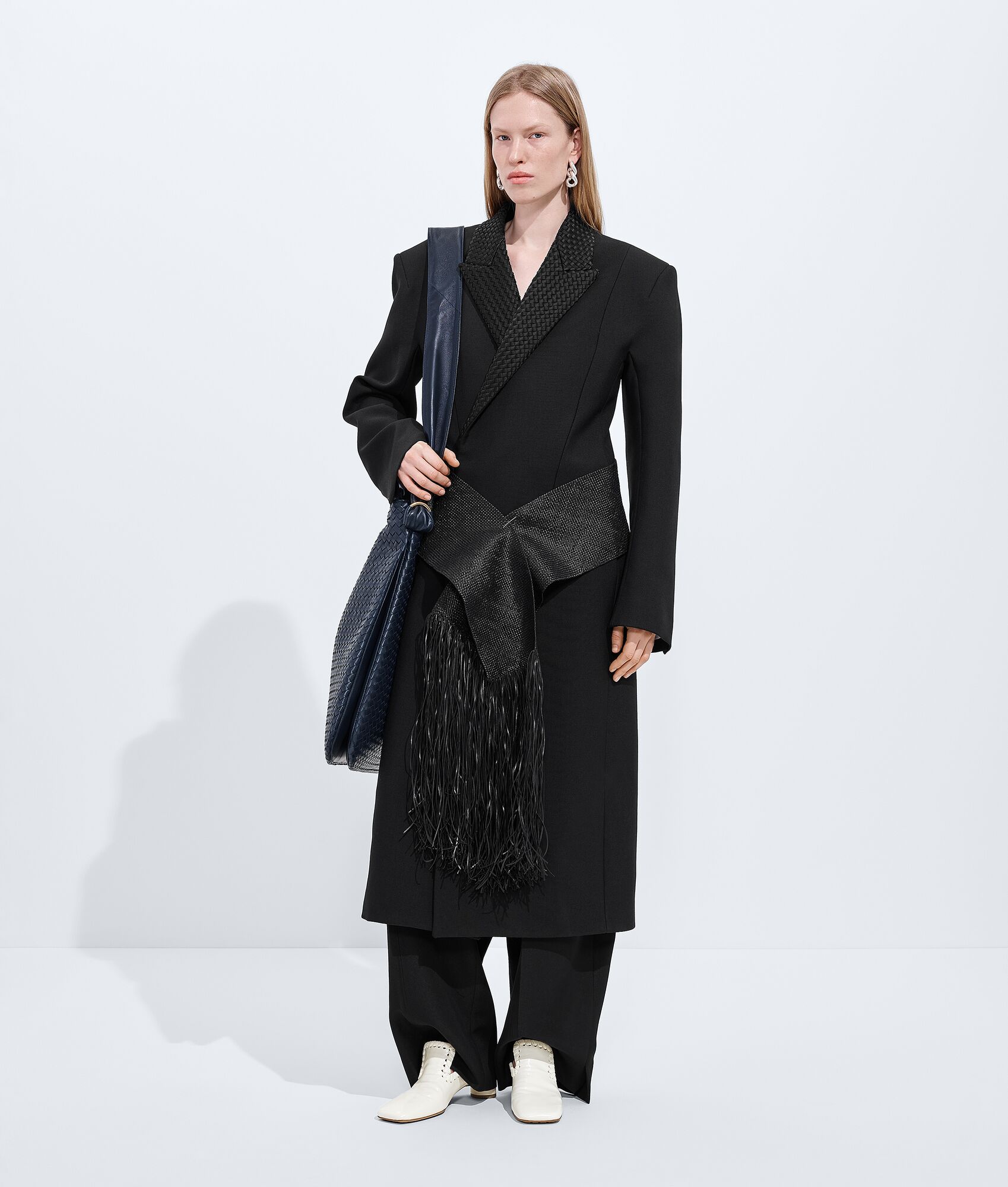 BOTTEGA VENETA 可拆式羊毛配马海毛大衣