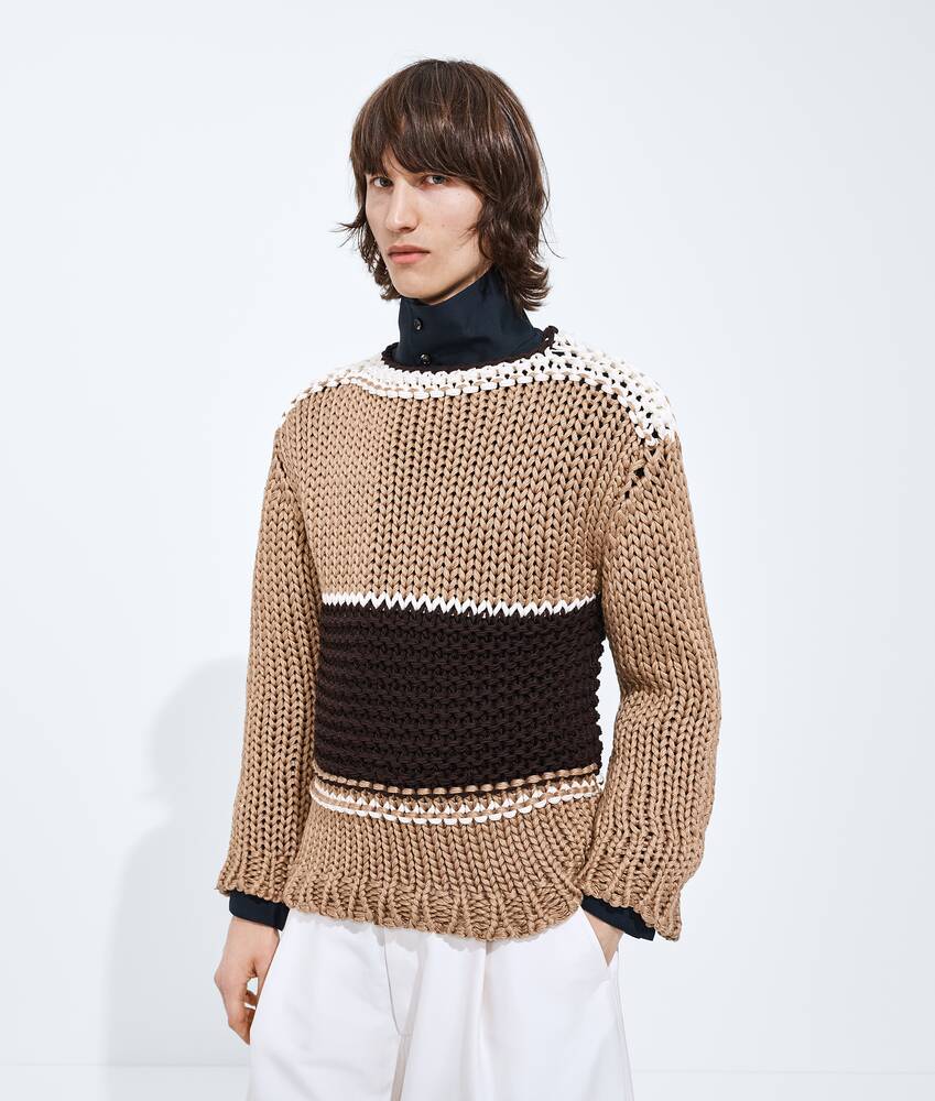 BOTTEGA VENETA 棉质条纹针织衫