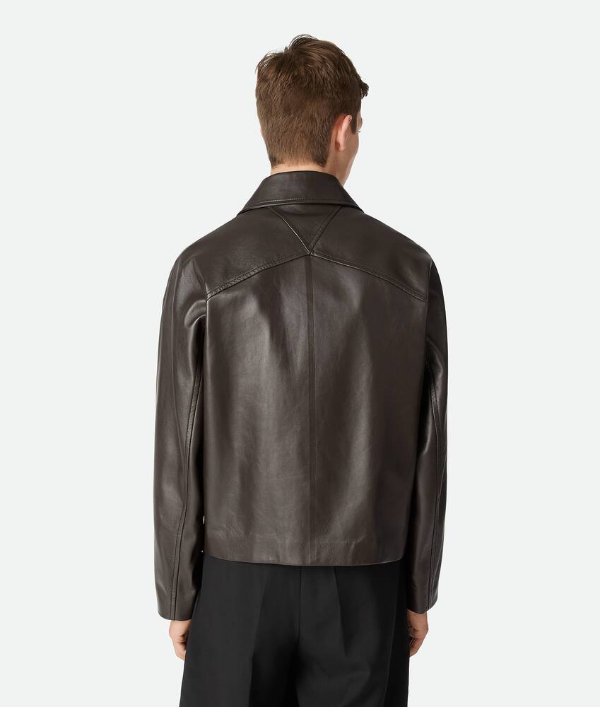 BOTTEGA VENETA 亮面皮革束腰夹克