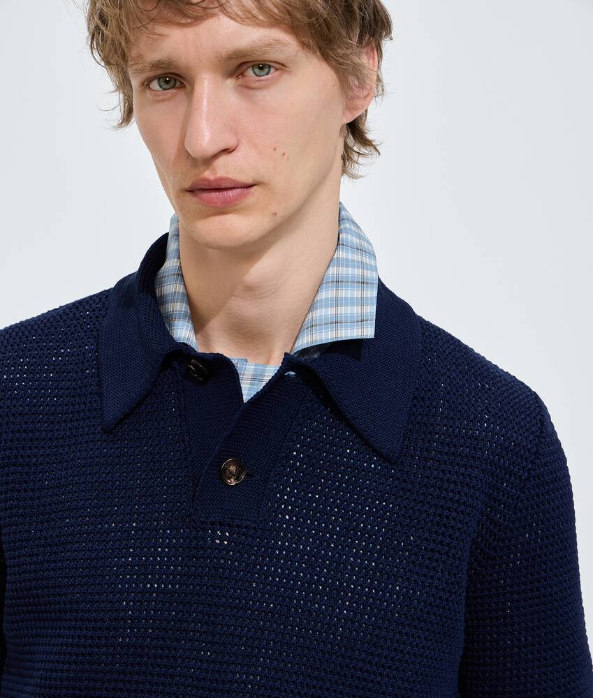 BOTTEGA VENETA 棉质钩织Polo衫