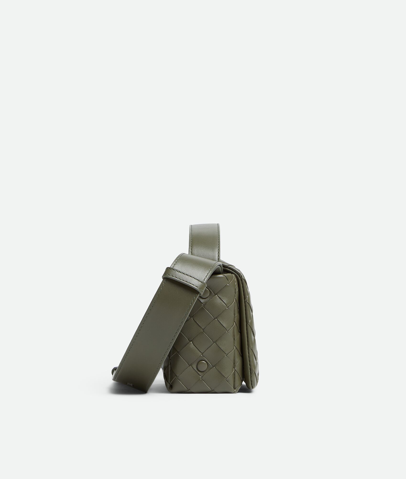 BOTTEGA VENETA 迷你Intrecciato编织翻盖手袋