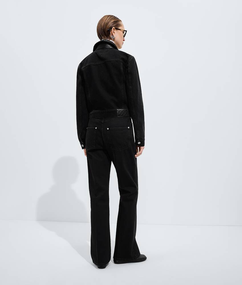 BOTTEGA VENETA 褪色黑喇叭牛仔裤