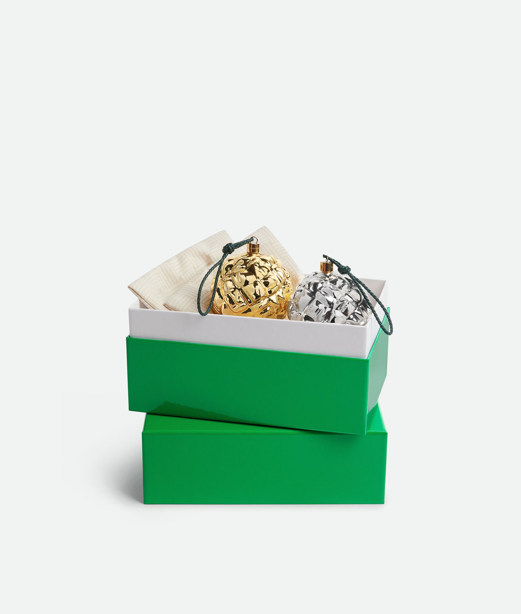 BOTTEGA VENETA 格纹装饰挂件两个装