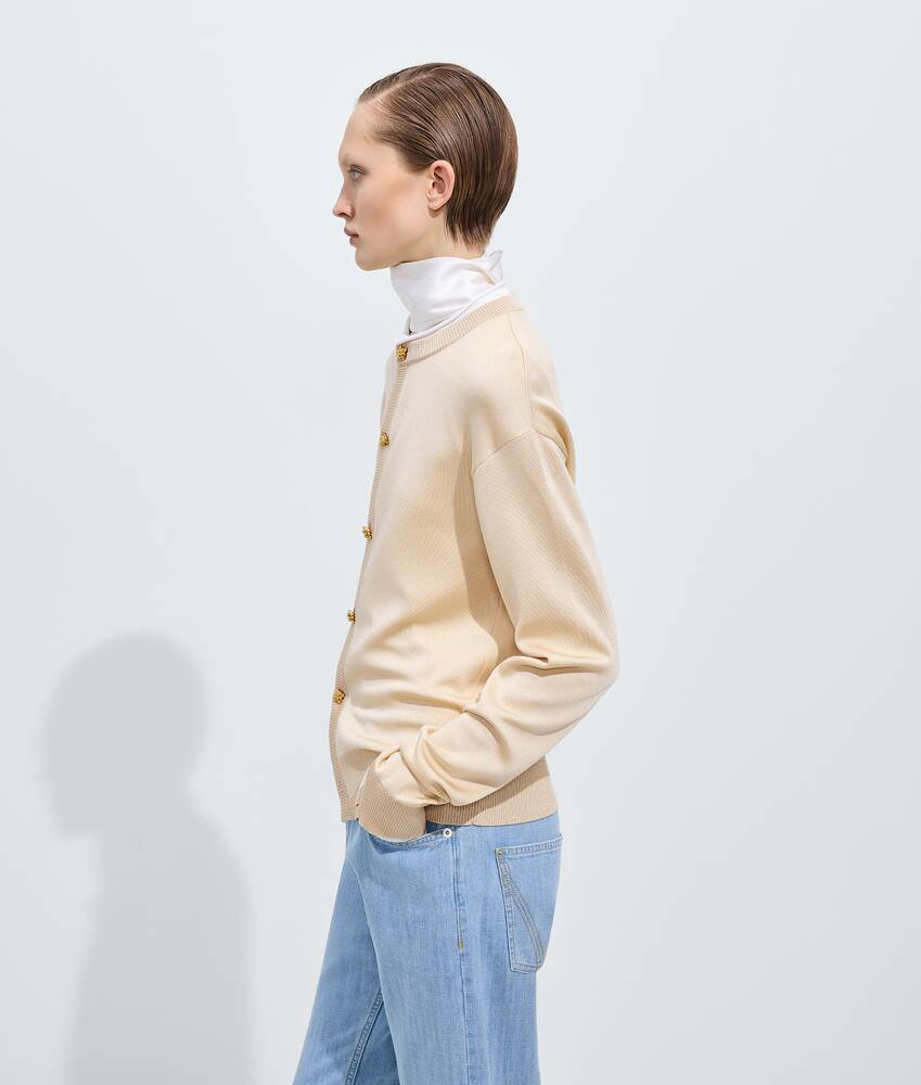 BOTTEGA VENETA 双层桑蚕丝针织开衫