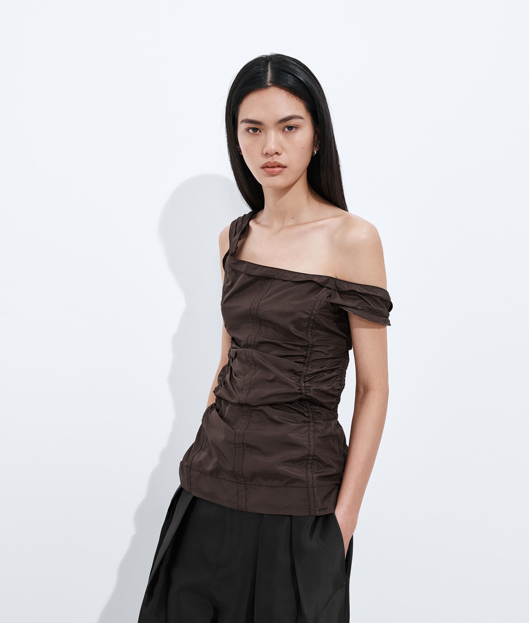 BOTTEGA VENETA 水洗桑蚕丝塔夫绸上衣