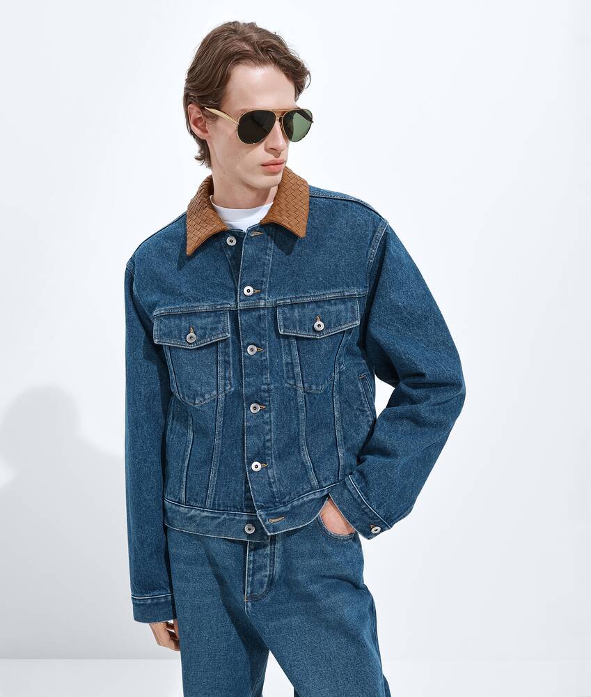 BOTTEGA VENETA 中度靛青色牛仔夹克