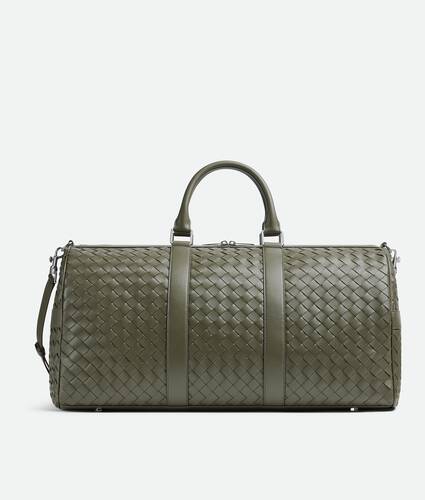 鳄鱼色Intrecciato编织登机旅行包