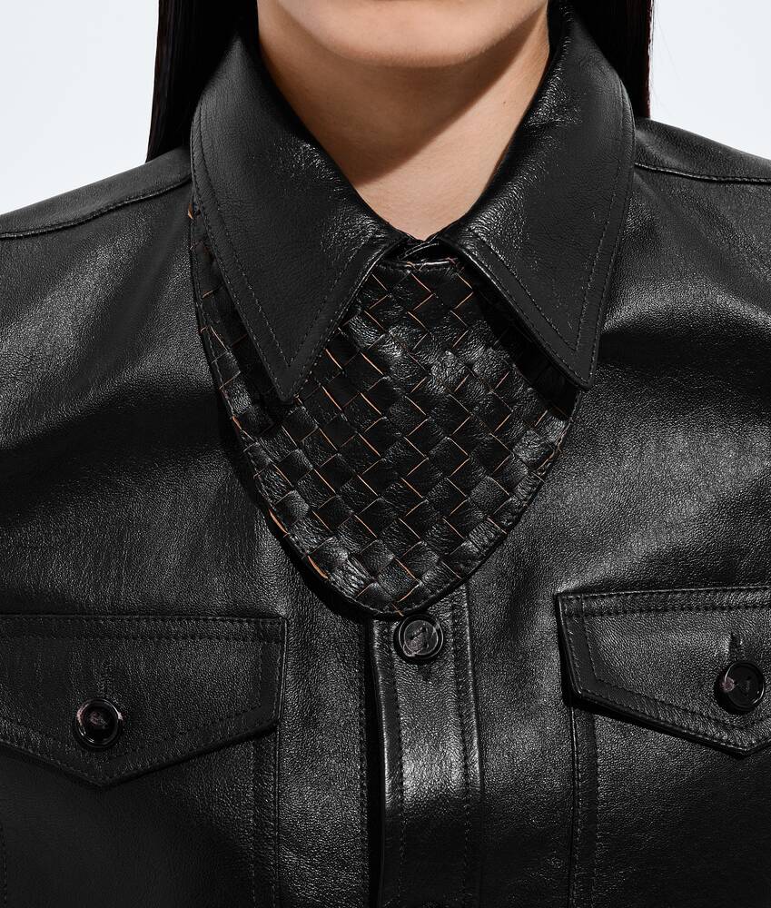 BOTTEGA VENETA 做旧皮革衬衫