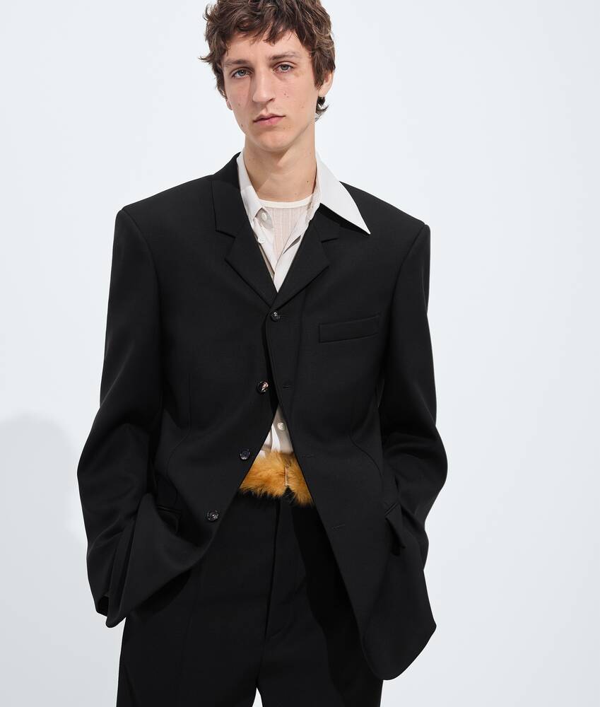 BOTTEGA VENETA 羊毛配马海毛华达呢夹克
