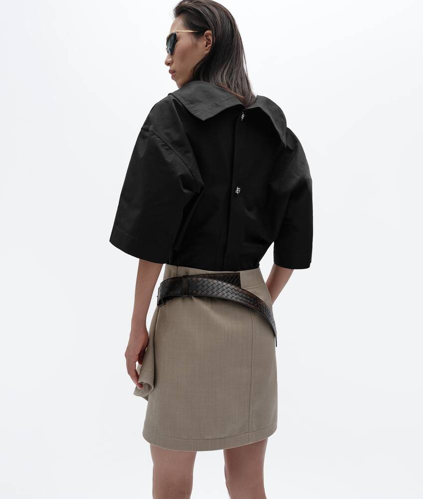 BOTTEGA VENETA 羊毛斜纹半身裙