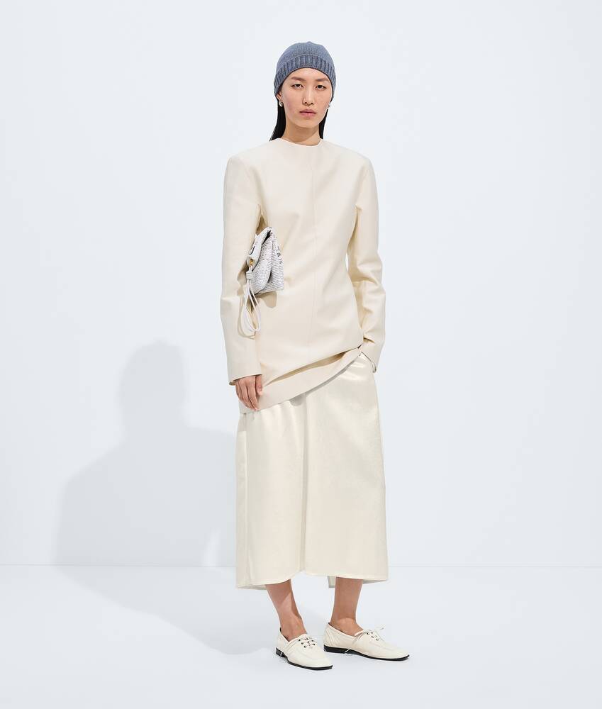 BOTTEGA VENETA 亮面铜氨纤维半身裙