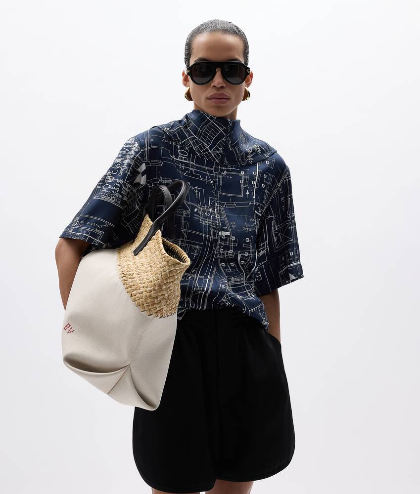 BOTTEGA VENETA 印花桑蚕丝斜纹上衣