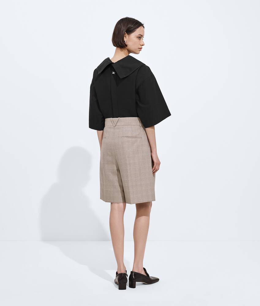 BOTTEGA VENETA 威尔士亲王格纹羊毛短裤