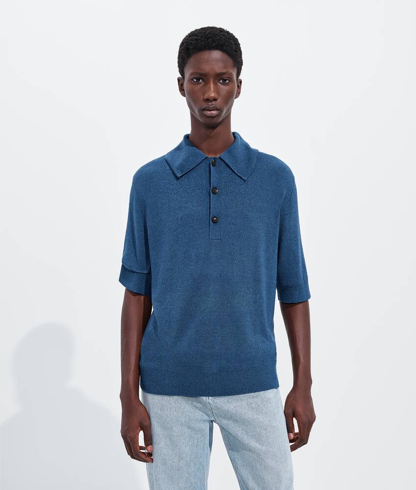 BOTTEGA VENETA  桑蚕丝圈绒Polo衫