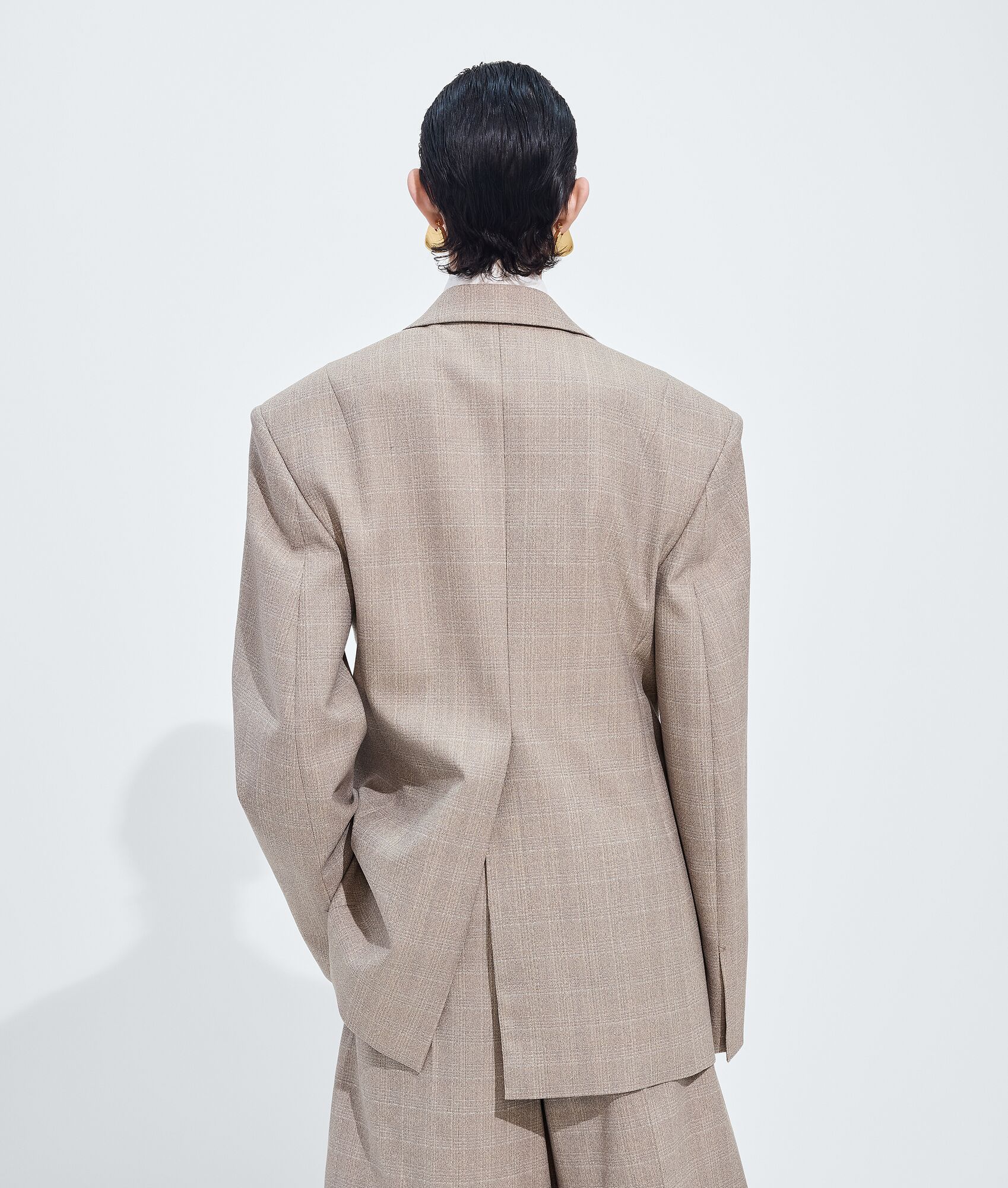 BOTTEGA VENETA 威尔士亲王格纹羊毛夹克
