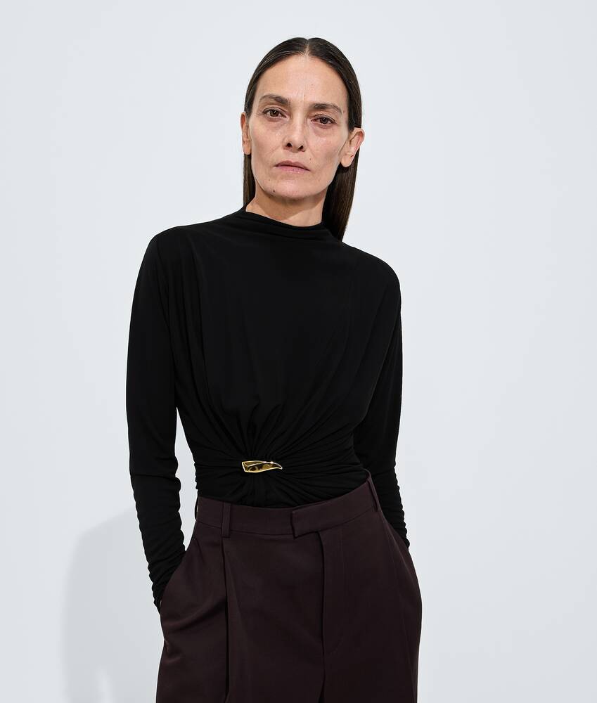 BOTTEGA VENETA 绉纹粘胶纤维针织上衣