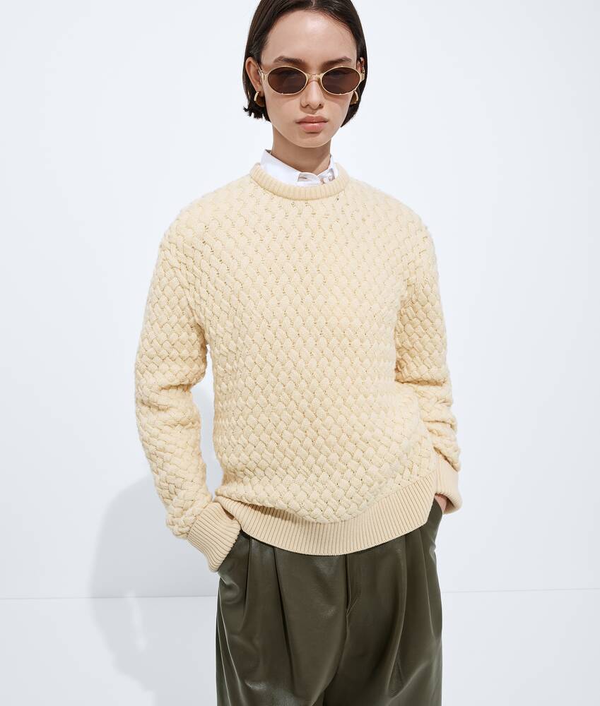 BOTTEGA VENETA Intrecciato编织羊毛针织衫