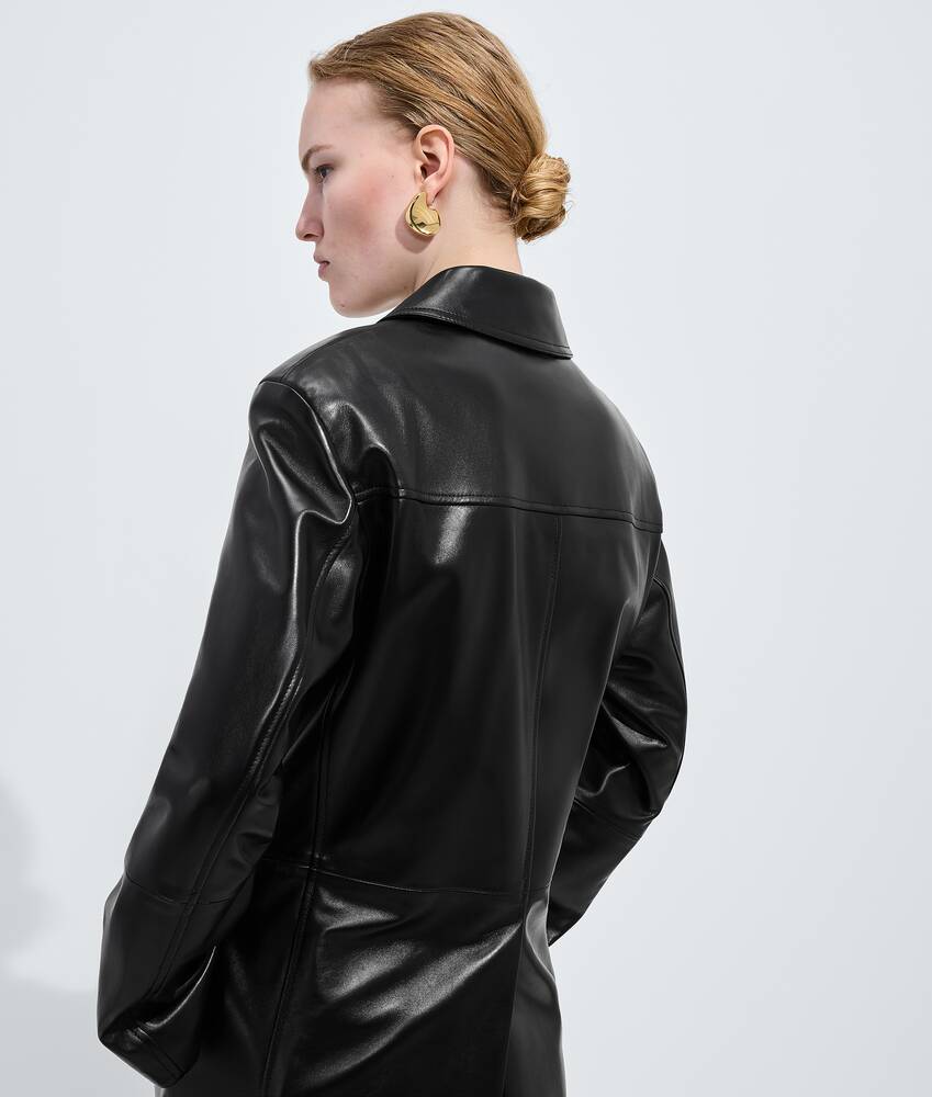 BOTTEGA VENETA 亮面皮革大衣