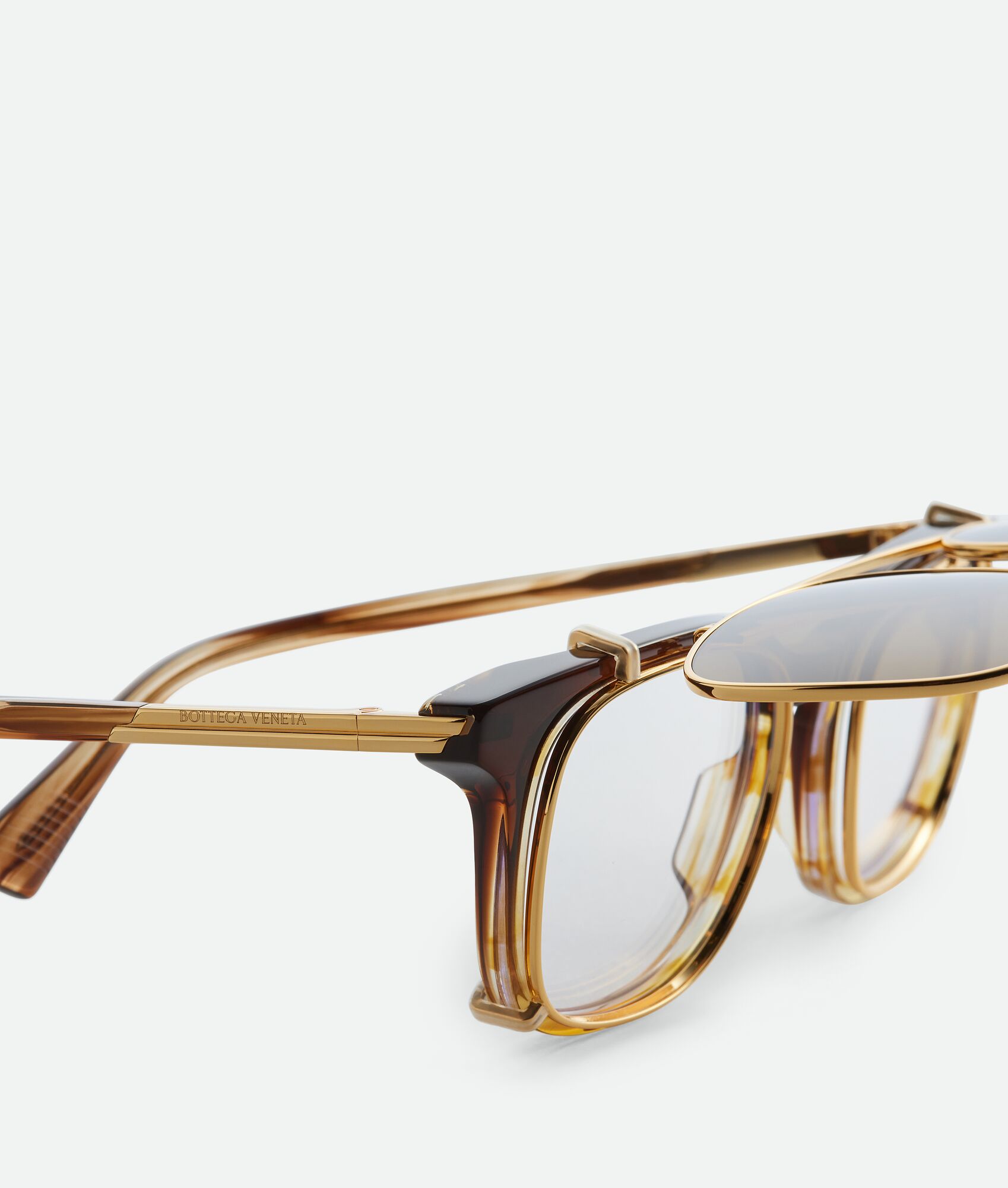 BOTTEGA VENETA Classic方形夹片式太阳眼镜