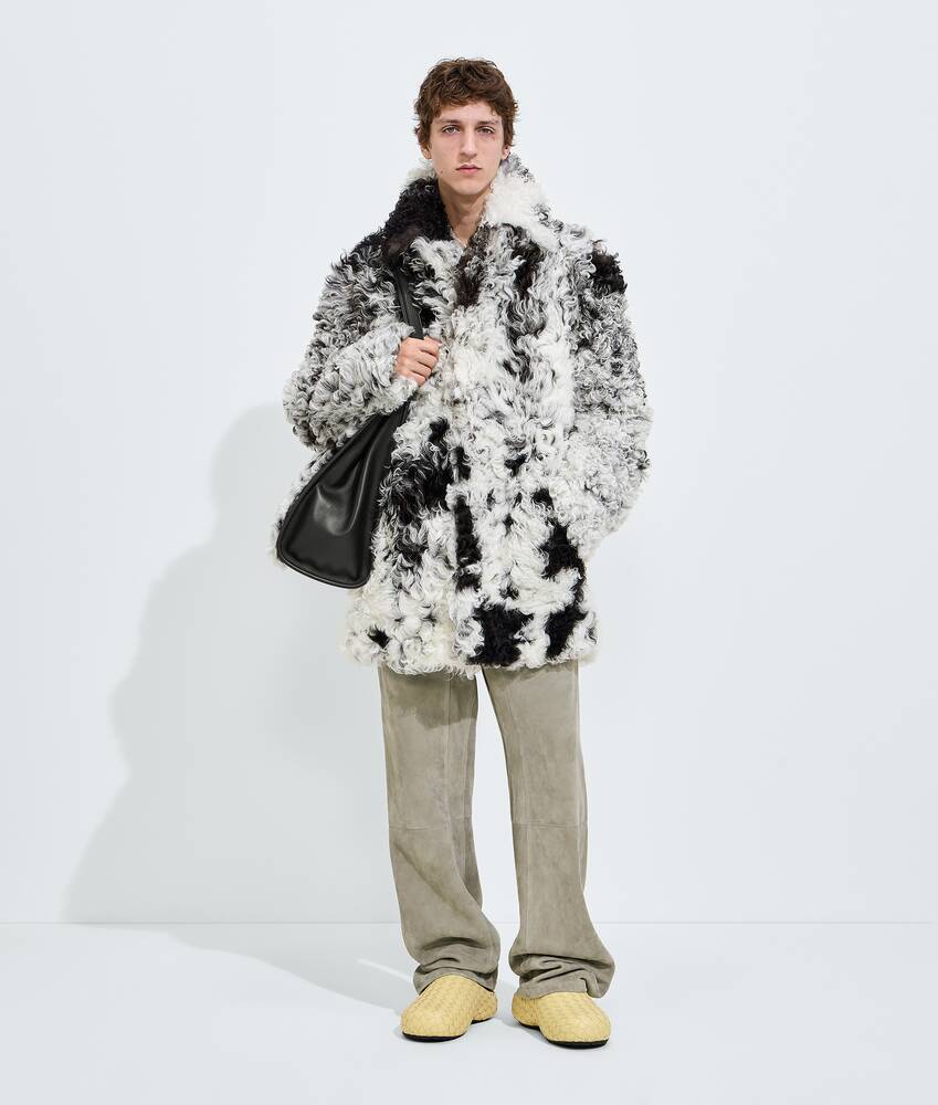 BOTTEGA VENETA 斑纹卷曲羊毛皮大衣