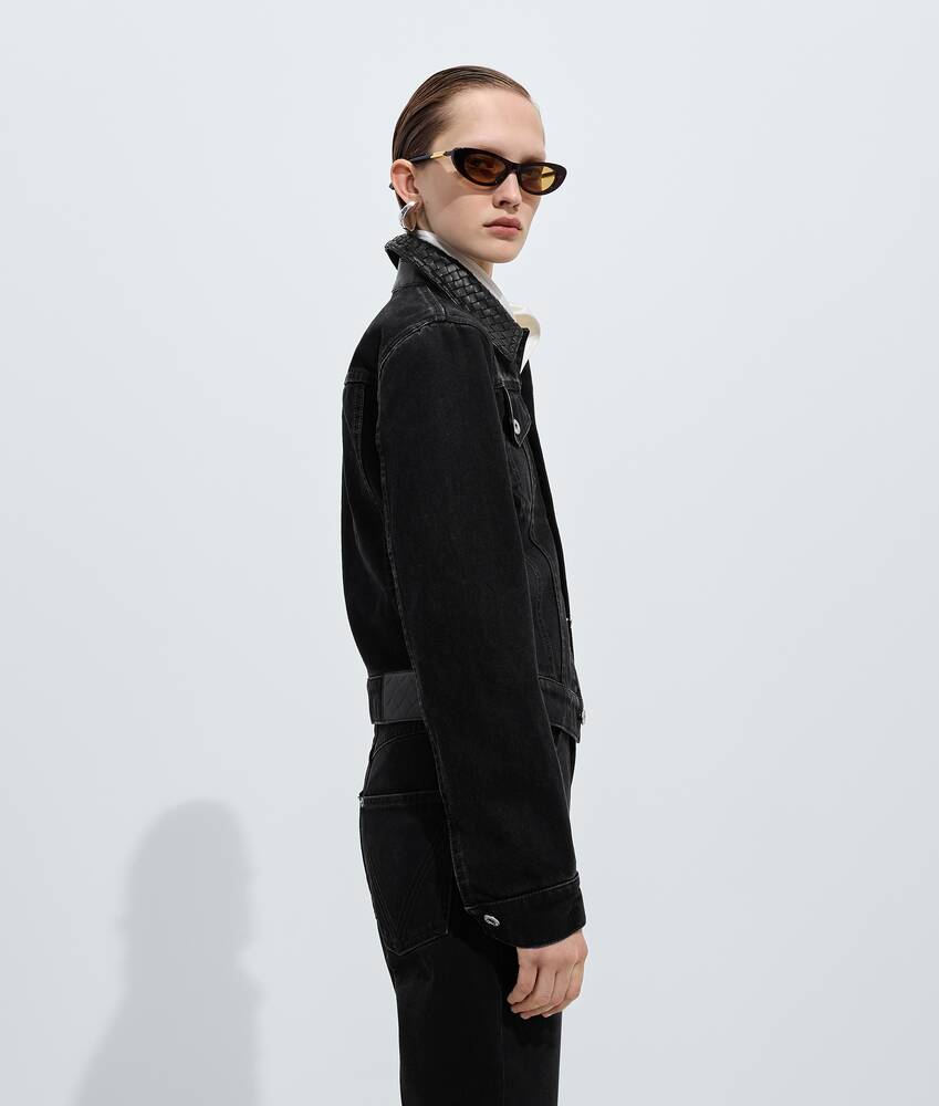 BOTTEGA VENETA 褪色黑牛仔夹克