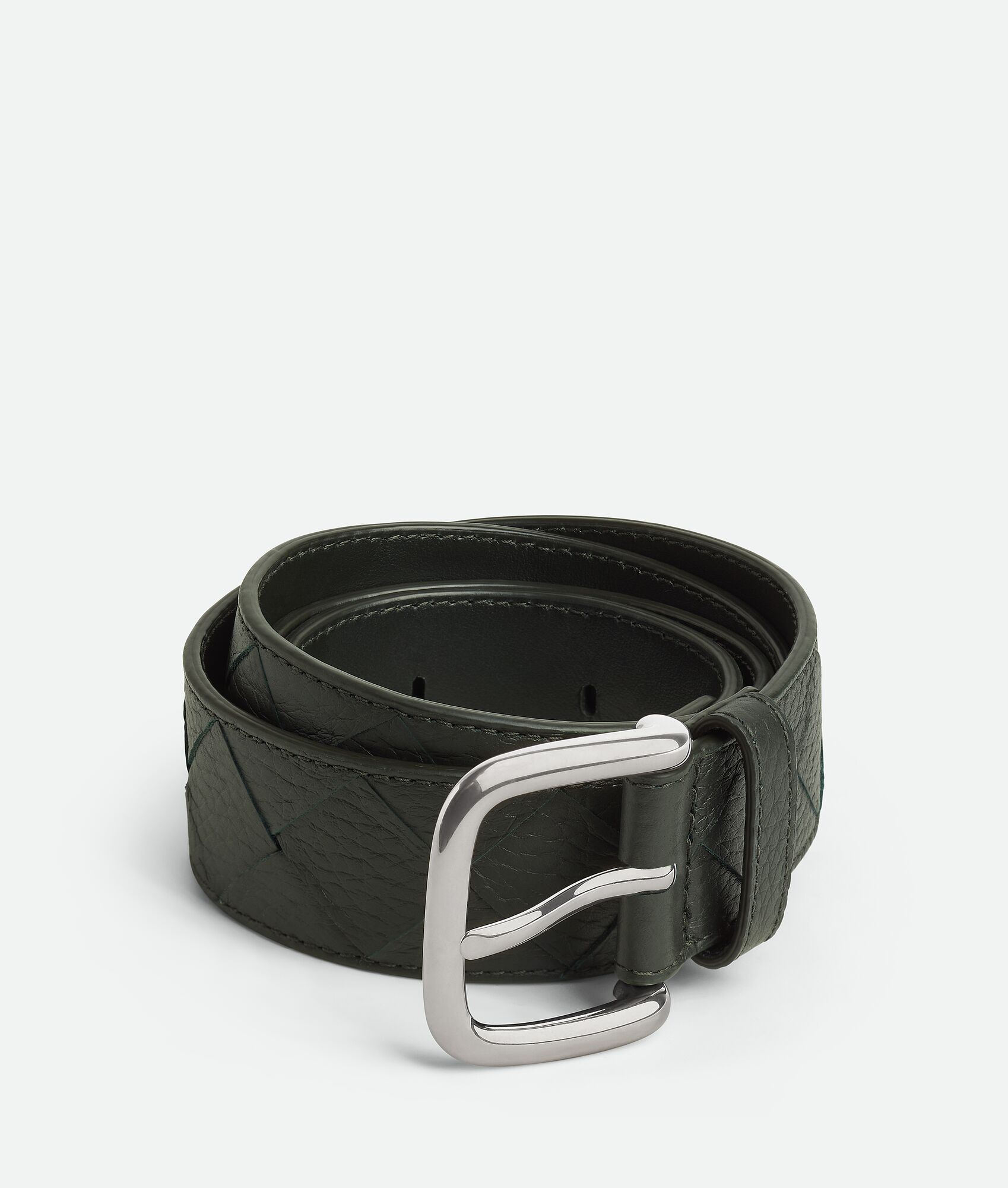 BOTTEGA VENETA Intrecciato编织Taurillon腰带