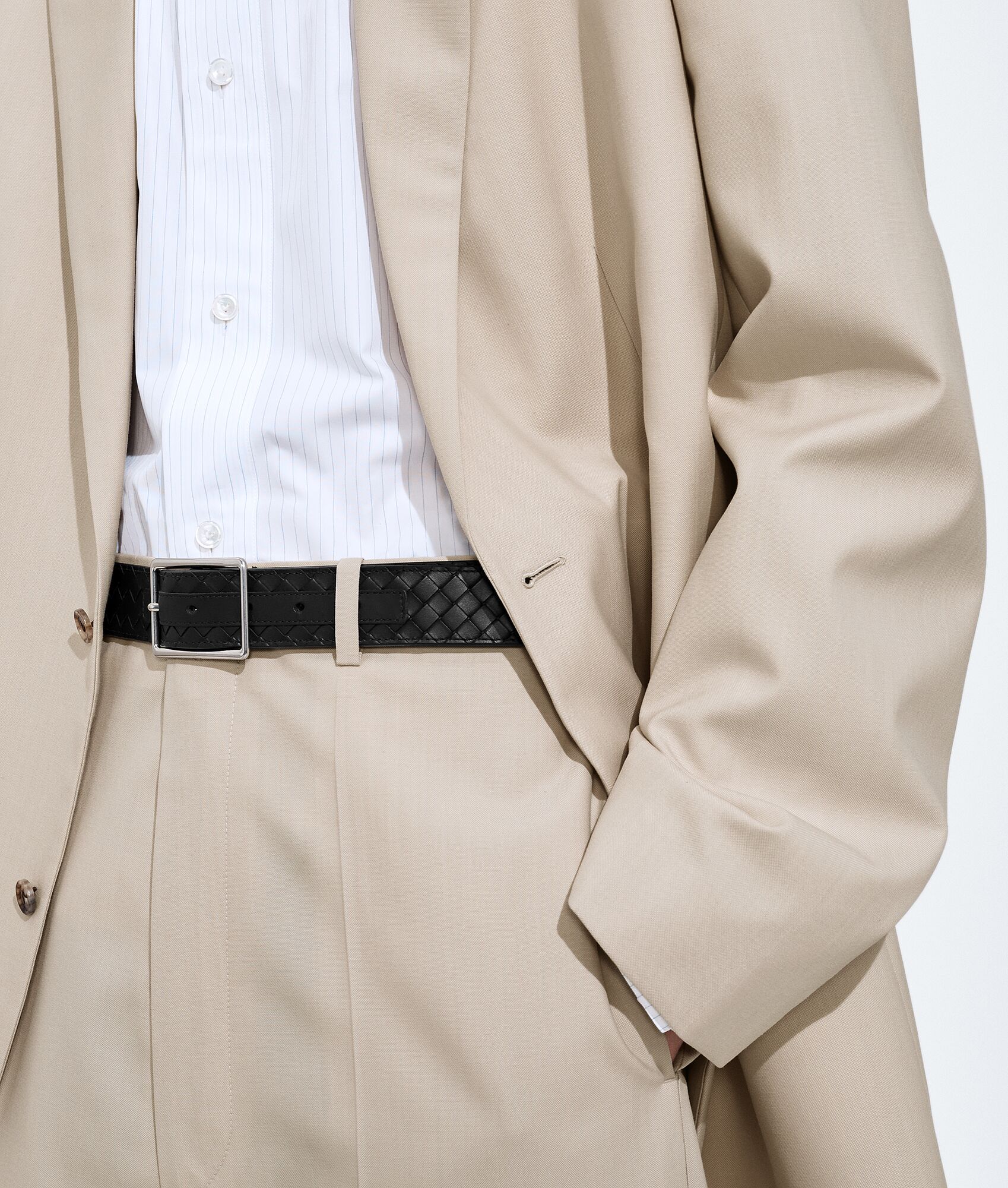 BOTTEGA VENETA Intrecciato Piccolo编织腰带