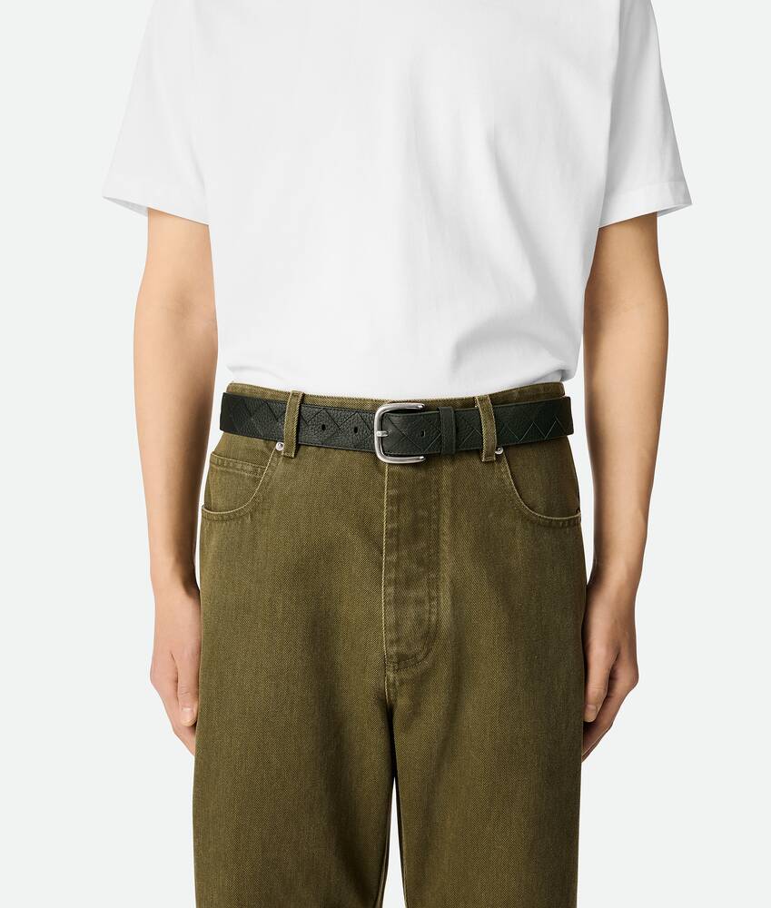 BOTTEGA VENETA Intrecciato编织Taurillon腰带