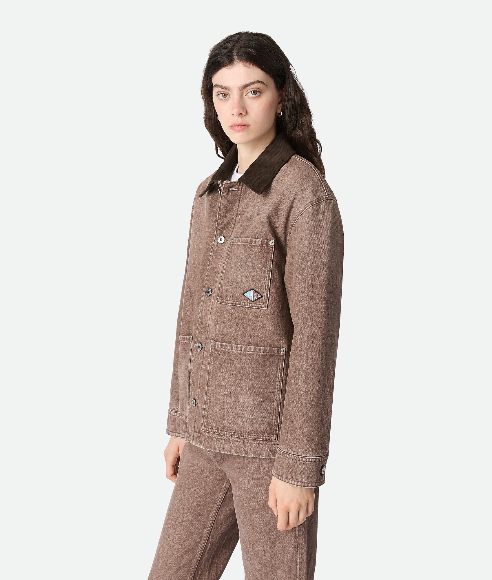 BOTTEGA VENETA 棕色牛仔夹克