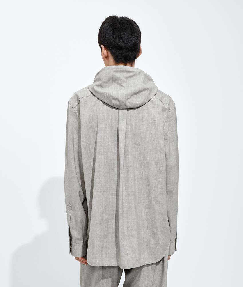 BOTTEGA VENETA 轻盈羊毛布色连帽衬衫