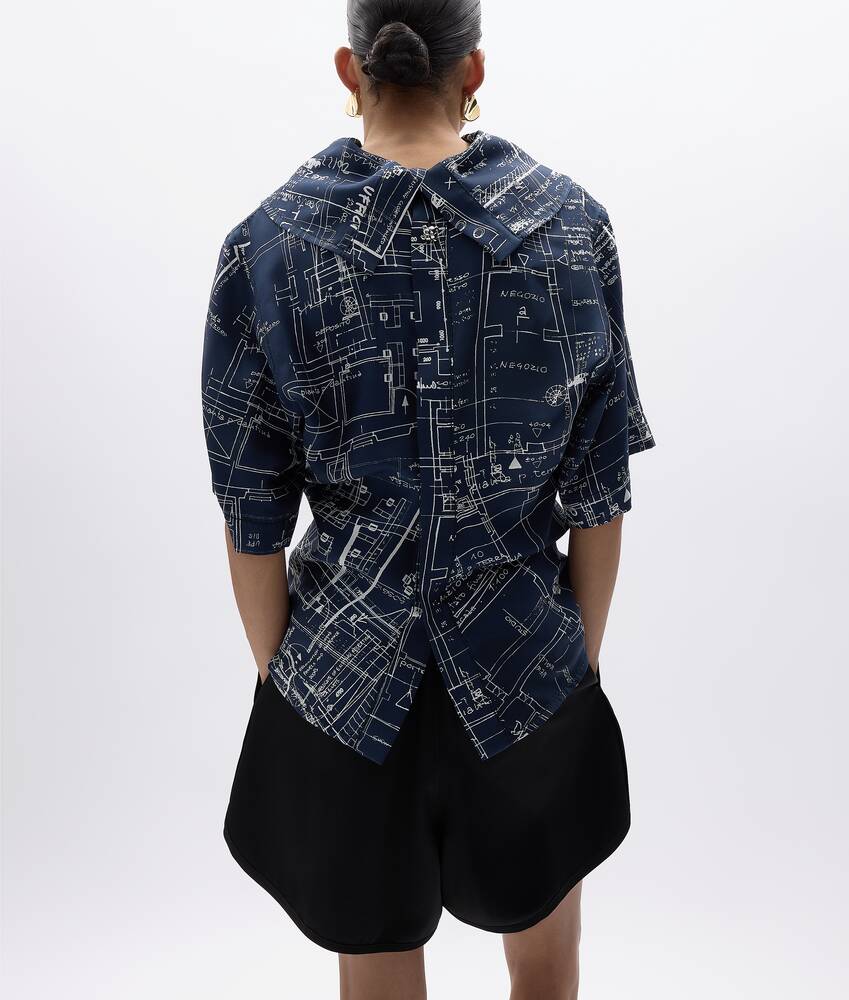 BOTTEGA VENETA 印花桑蚕丝斜纹上衣