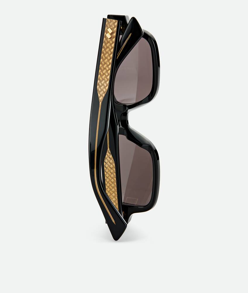 BOTTEGA VENETA Intrecciato编织长方形太阳眼镜