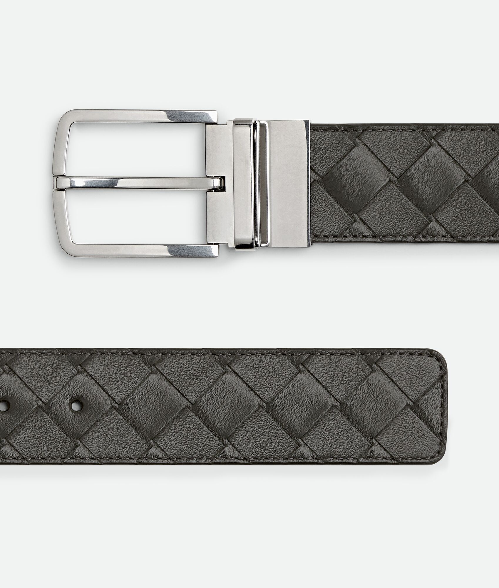 BOTTEGA VENETA Intrecciato编织双面腰带
