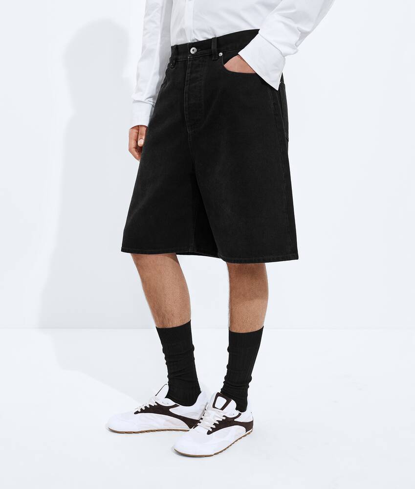 BOTTEGA VENETA 褪色黑牛仔短裤