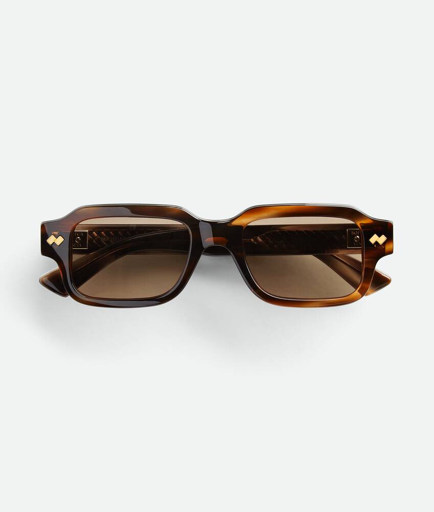 BOTTEGA VENETA Intrecciato编织长方形太阳眼镜