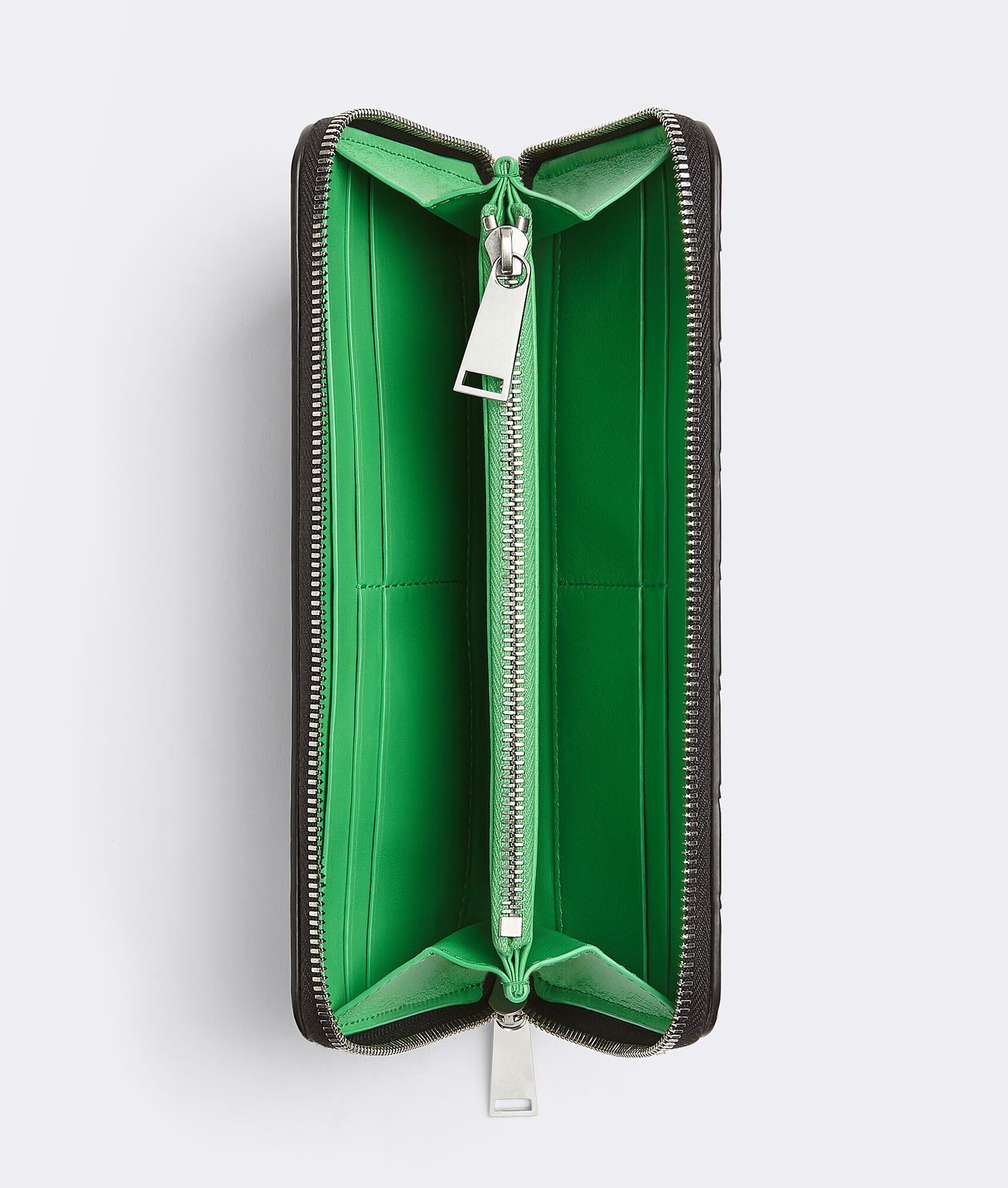 BOTTEGA VENETA Intrecciato编织环绕式拉链钱包