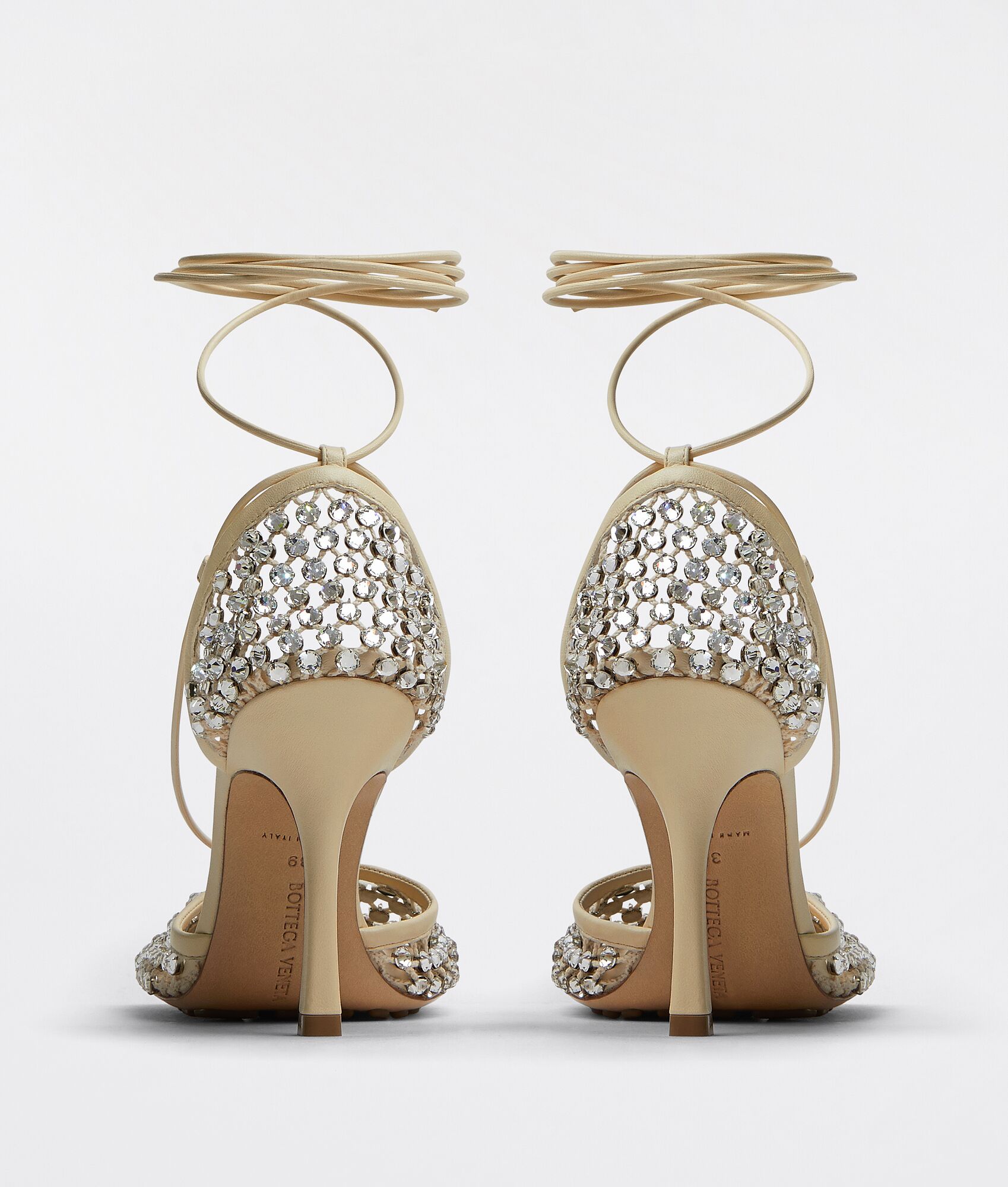 BOTTEGA VENETA 女士Sparkle Stretch系带凉鞋