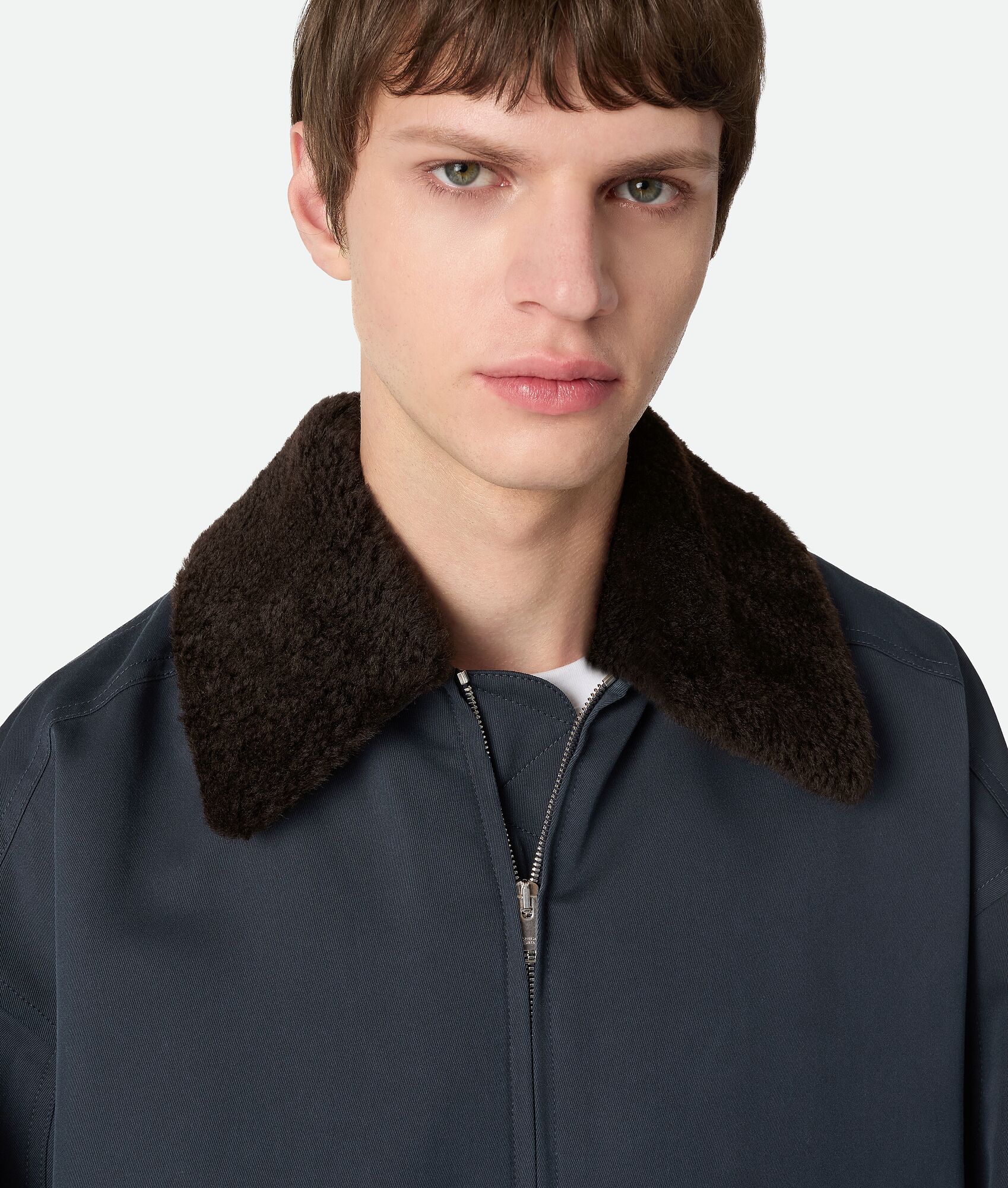 BOTTEGA VENETA 桑蚕丝和棉质斜纹飞行员夹克